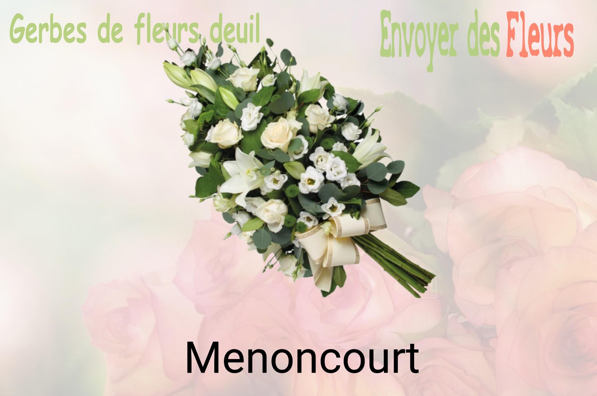 Gerbe de fleurs de deuil livrée à Menoncourt